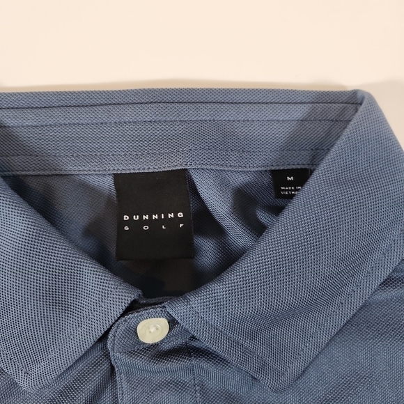 DUNNING Golf Men's M Performance Wicking Polo Short Sleeve Striped - Picture 4 of 8